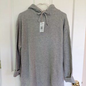 Toad&Co Whidbey Hooded Sweater Dress Heather Grey